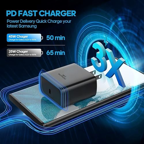 Miniatura 3 de Super Fast Charger, 45W USB-C Super Fast Charging Wall Charger - PD GaN Power PPS Charger for Samsung Galaxy S25 S24 S23 S22 Ultra Plus S20 Note10