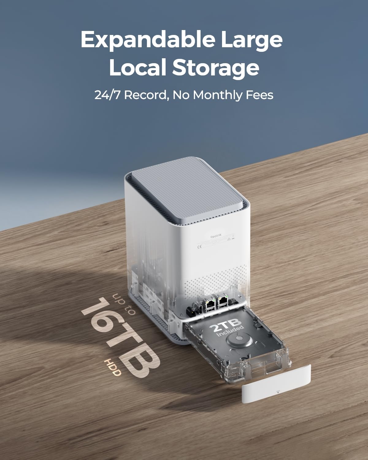 Reolink Home Hub Pro, scentralizowana kontrola do 16 kamer bezpieczeństwa, do 16 TB pamięci HDD, szyfrowanie AES-128, streaming 8K, Wi-Fi 6 i syrena 120 dB.