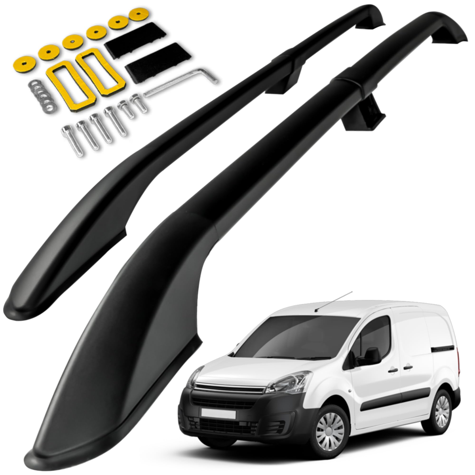 CHROMEMASTER | Compatibili con Peugeot Partner Short 2008-2018 | Barre Trasversali da Tetto, Mancorrenti sul Tetto | Sono Utilizzate per il Montaggio di Portapacchi, Box da Tetto o Portabiciclette