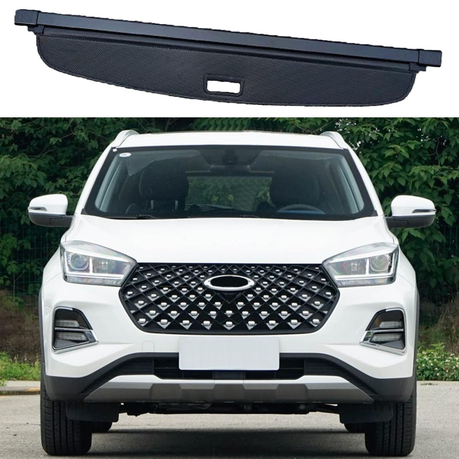 SXLGDW Car Retractable Rear Trunk Parcel Shelf,Compatible with Chery Tiggo 5X(Need to punch),Car parts