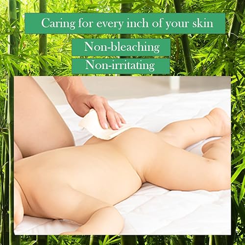 Miniatura 3 de LEKOCH Toallitas secas de bambú, 100% biodegradables e hipoalergénicas, desmaquillantes y toallitas para bebés, 6 paquetes (300 unidades, 8 x 8