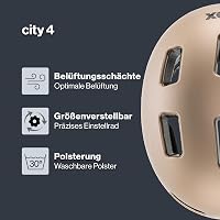 Cască de bicicletă Uvex City 4 pentru bărbați și femei - Soft Gold Matt - 58-61 cm - cu lumină LED - reglare individuală a dimensiunii - cască urbană ușoară 2