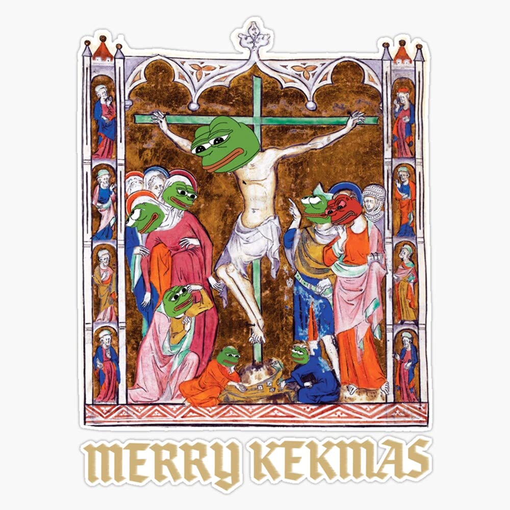 Amazon.com: HOF Trading Medieval Pepe The Frog Quote Merry Kekmas