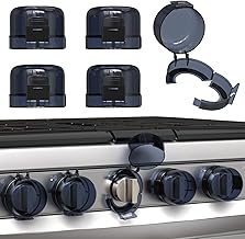 Stove Knob Safety Covers Child Proof Oven Gas Stove Knob Covers for Child Safety, Heat-Resistant, Easy Installation, Baby Proofing Kitchen Gas Range Oven Knobs Locks, Black, 5 Pack