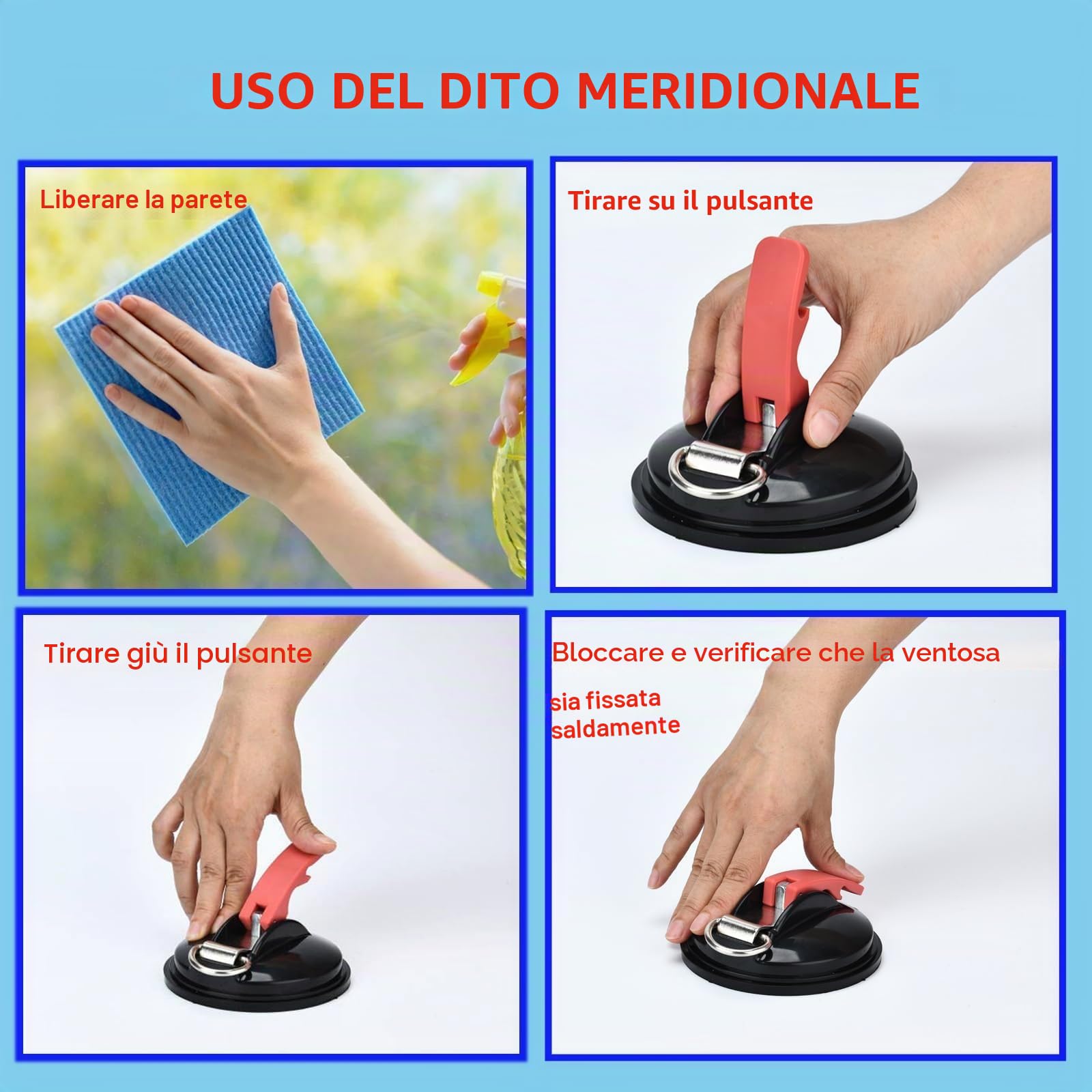 Ventosa, 4 Pezzi Ventose per Campeggio Ancoraggio a Ventosa con 8 Gancio di Fissaggio Ventosa Multifunzione per Auto Gancio a Ventosa per Bagagli Tende da Campeggio, Teloni, Tenditori per Auto
