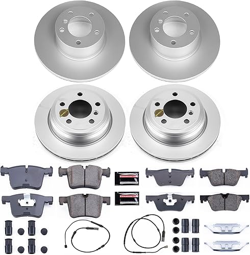 Miniatura 2 de Power Stop CRK6925 Kit de frenos recubiertos delantero y trasero Z23 Evolution Sport Geomet