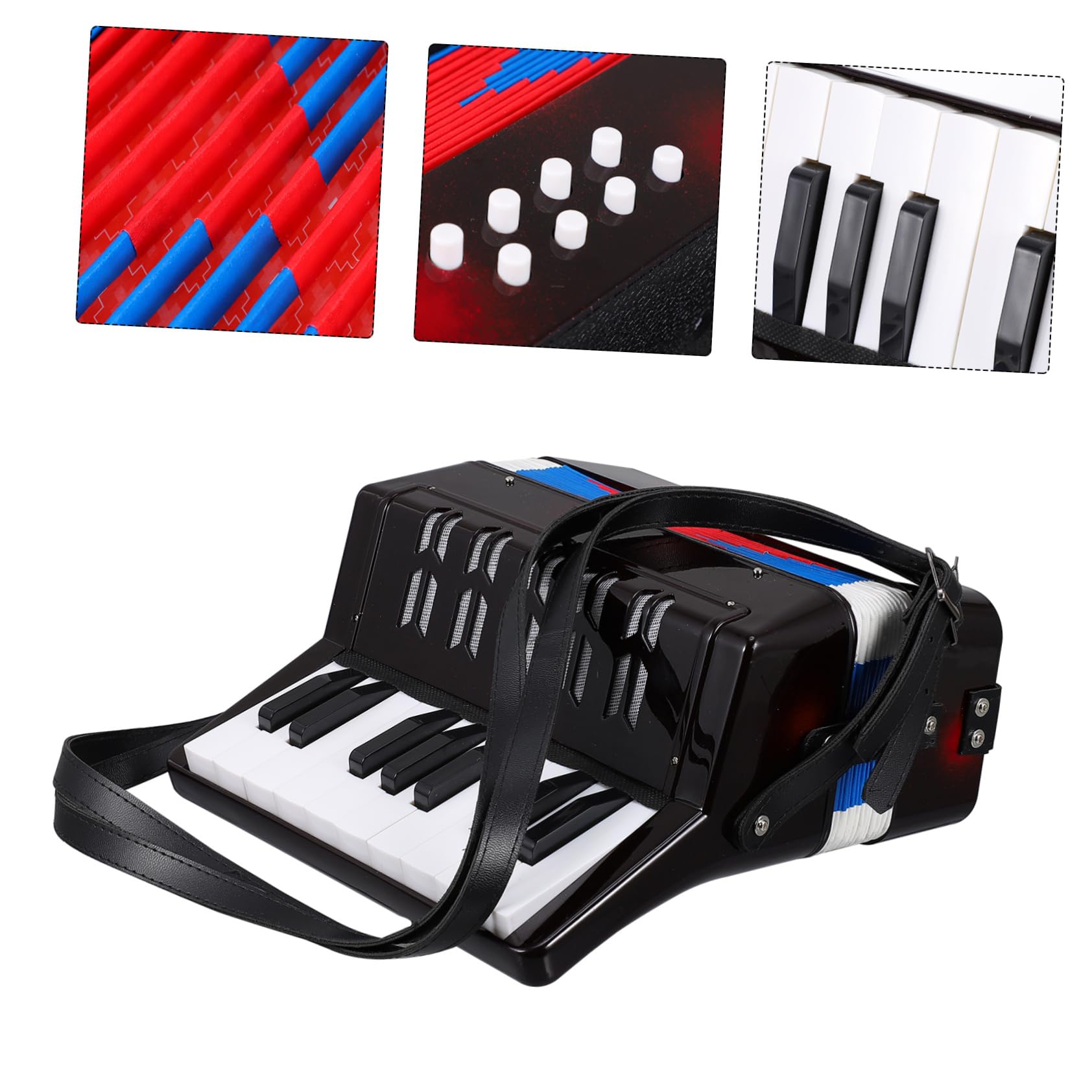 NOLITOY Strumento Musicale Organetto per Educativo Portatile Accordéon Leggero con Suono Chiaro per Sviluppo Cognitivo e Coordinazione Occhio Mano