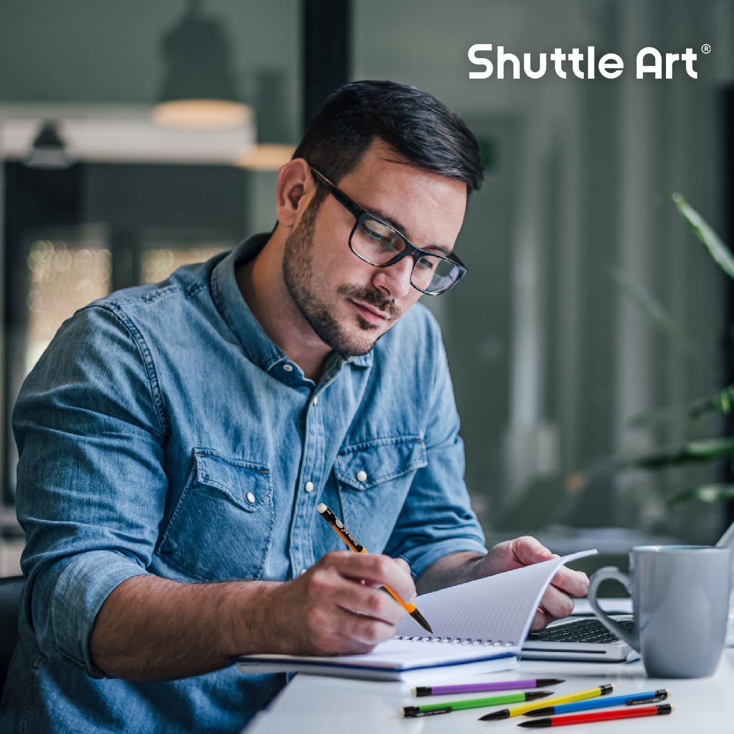 Shuttle Art Mechanical Pencils and Erasers Bundle, Set of 210 Pack Bulk Mechanical Pencils + 72 Pack Premium White Erasers Bulk