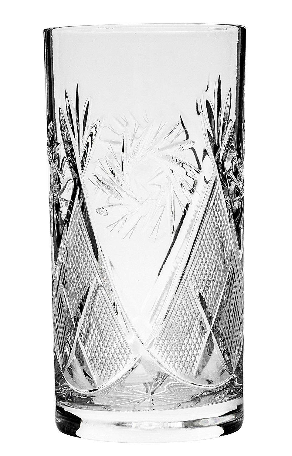 Neman Crystal 13 Oz Lead Crystal Cocktail High Glass Set of 6