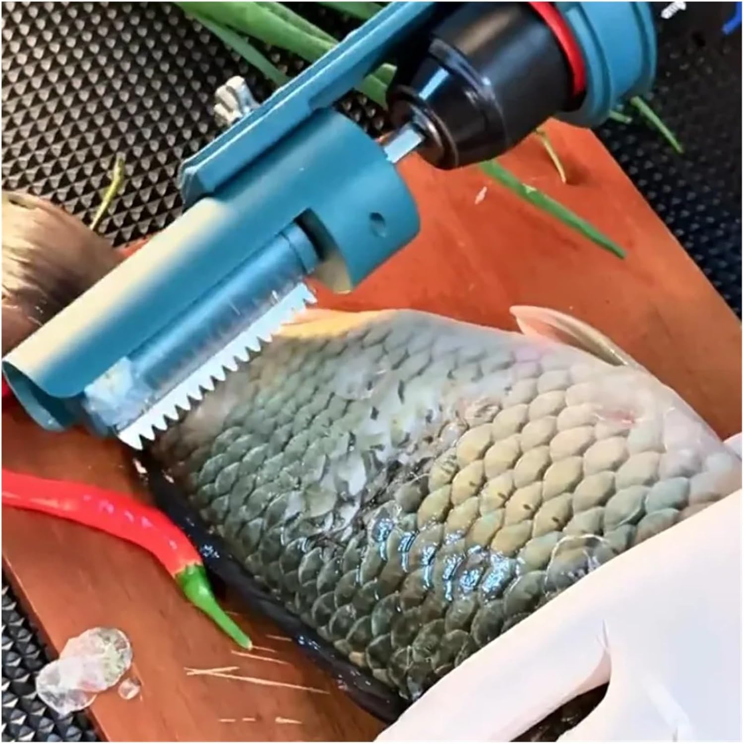 Fit for Cordless Electric Fish Scaler Remover with ABS Splash Guard - Ideal for Home and Seafood Market Use