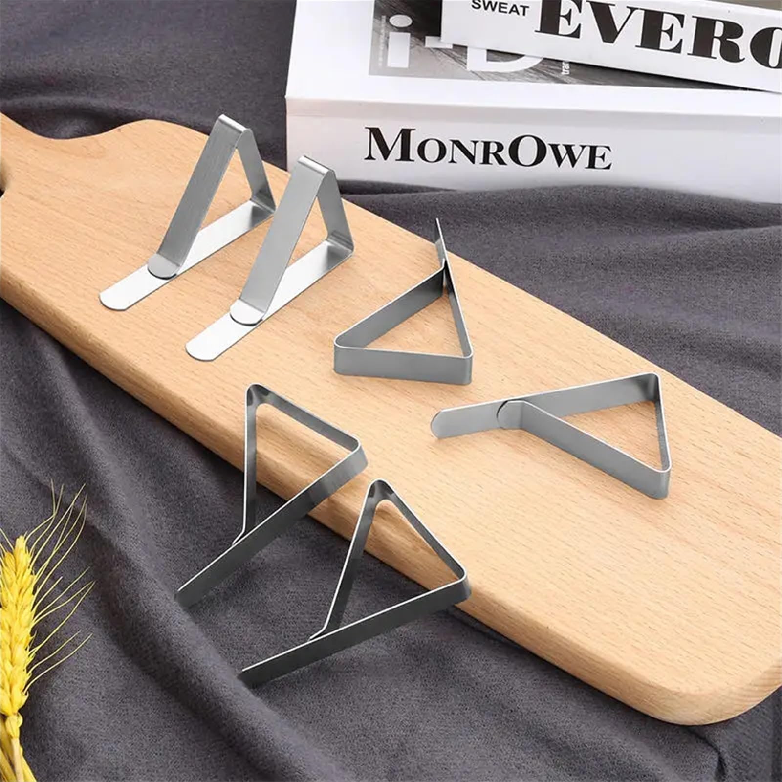 Ferma Tovaglia da Tavola Morsetti for tovaglie Regolabili in Acciaio Inossidabile Morsetti for tovaglie Porta Panni for Picnic in casa(5sets(40pcs))