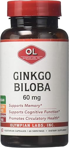 Olympian Labs Extracto de Ginkgo Biloba 60 Cápsulas Vegetarianas