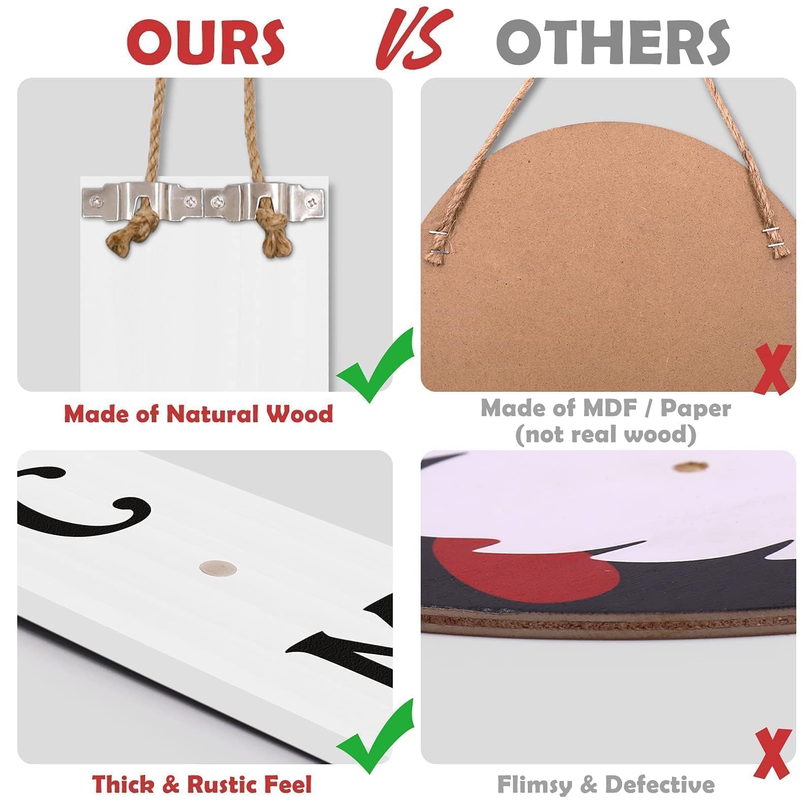 OUNONA 20 Pièces Plaques à Suspendre Pour Porte Décorations DIY