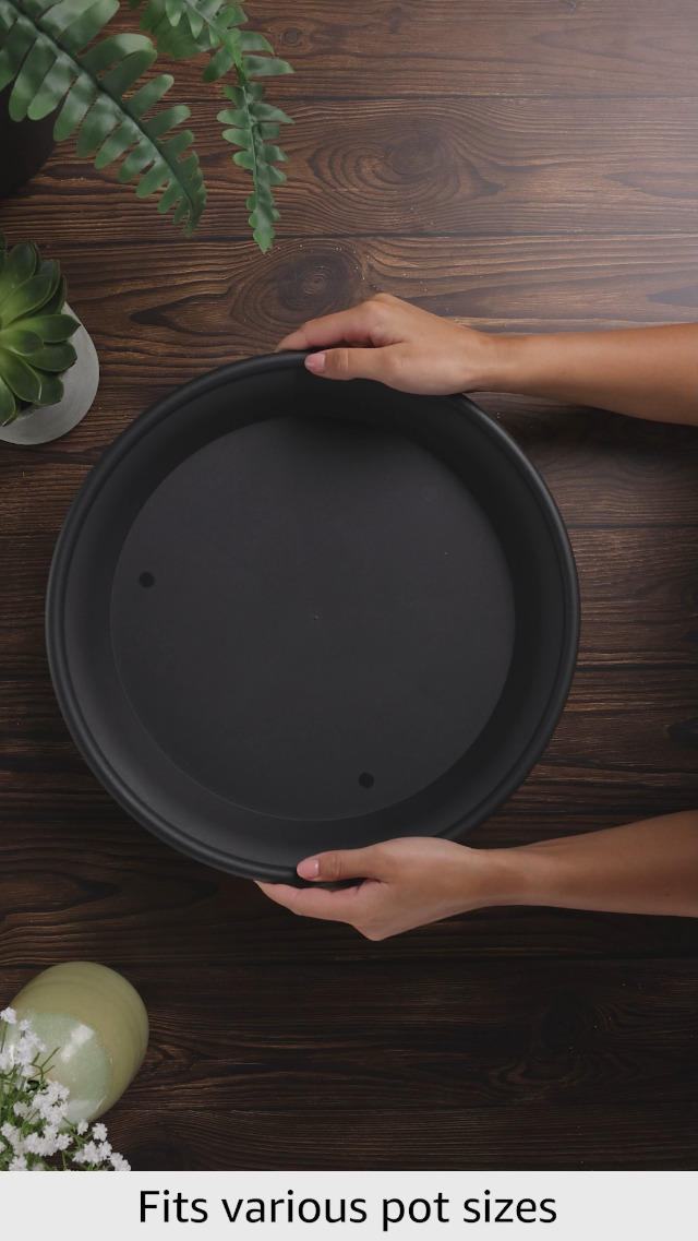 Stewart Vaso Per Fiori Premium 30,5 Cm - Nero, Con Fori Di Drenaggio, Ideale Per Piante E Cespugli Da Patio - 4