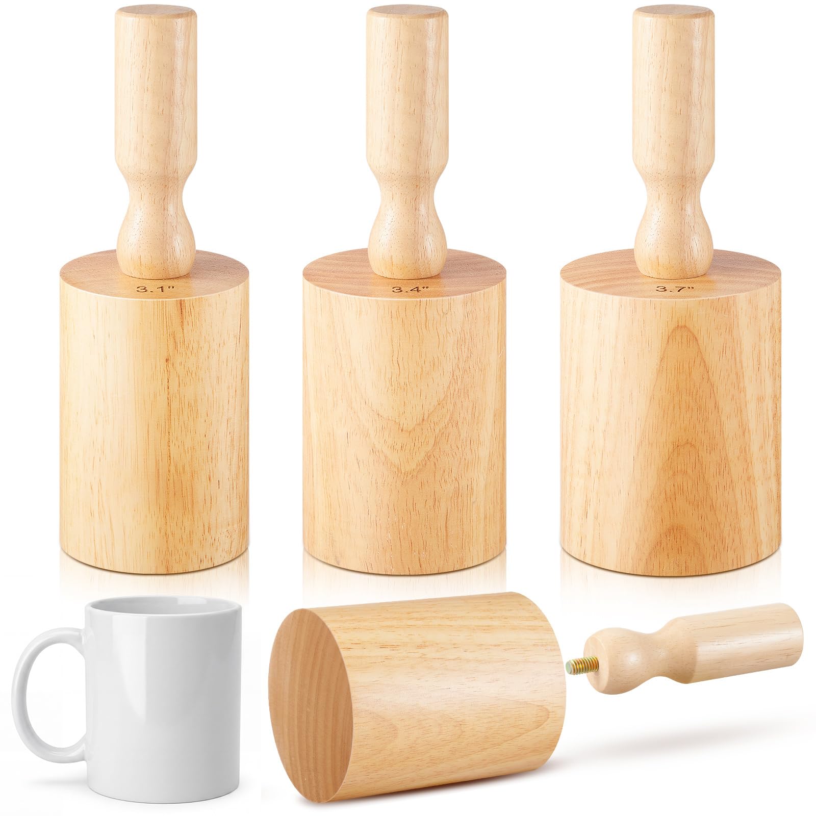 Amazon.com: Juexica 3 Pcs Pottery Mug Molds, 3.1'' 3.4'' 3.7