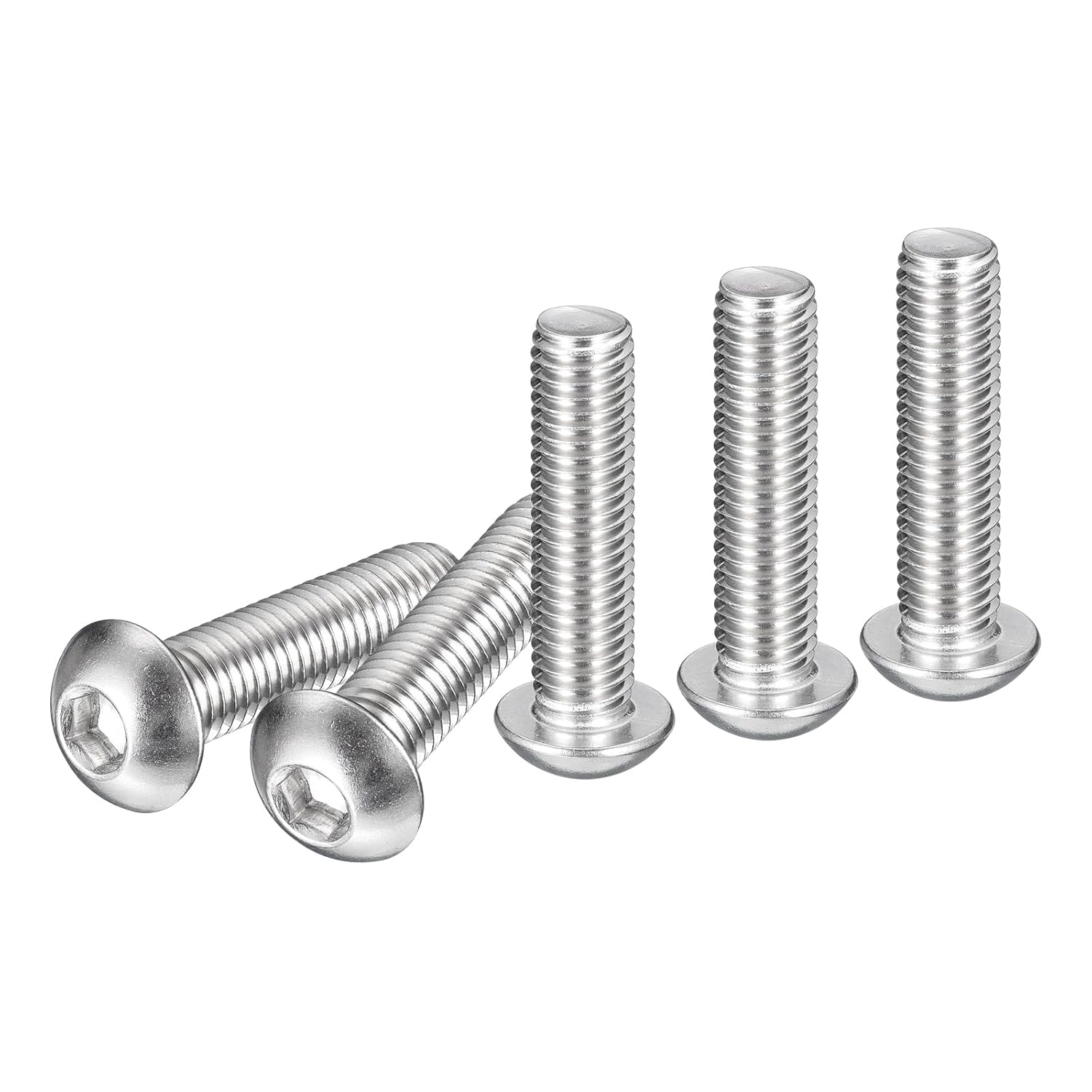 DTGN M10-1.5x40mm Button Head Socket Cap Screws - 50Pack - Good for Machine - 304 Stainless Steel 18/8 - Hex Drive Full Thread Fasteners