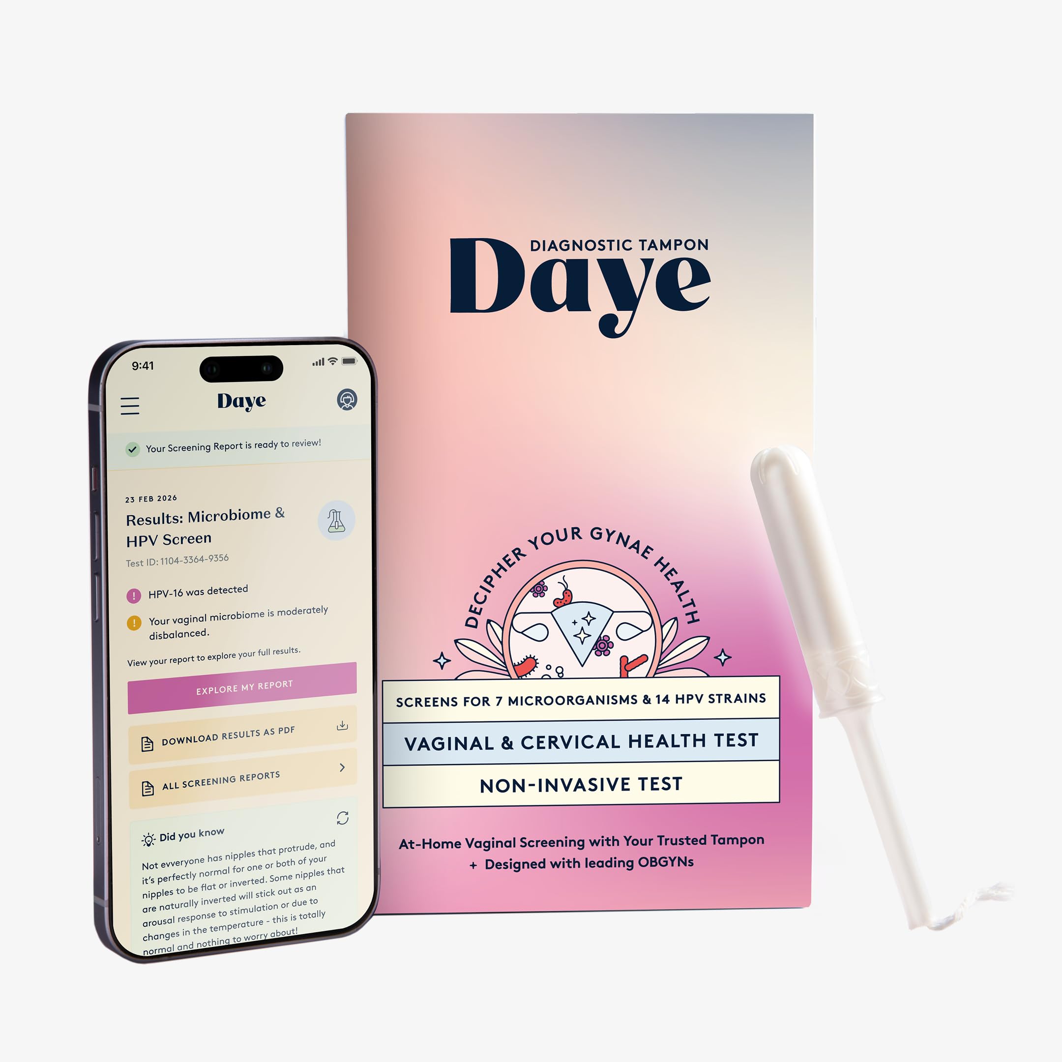 Daye At-Home Microbiome & HPV Test Kit | Comprehensive Screening