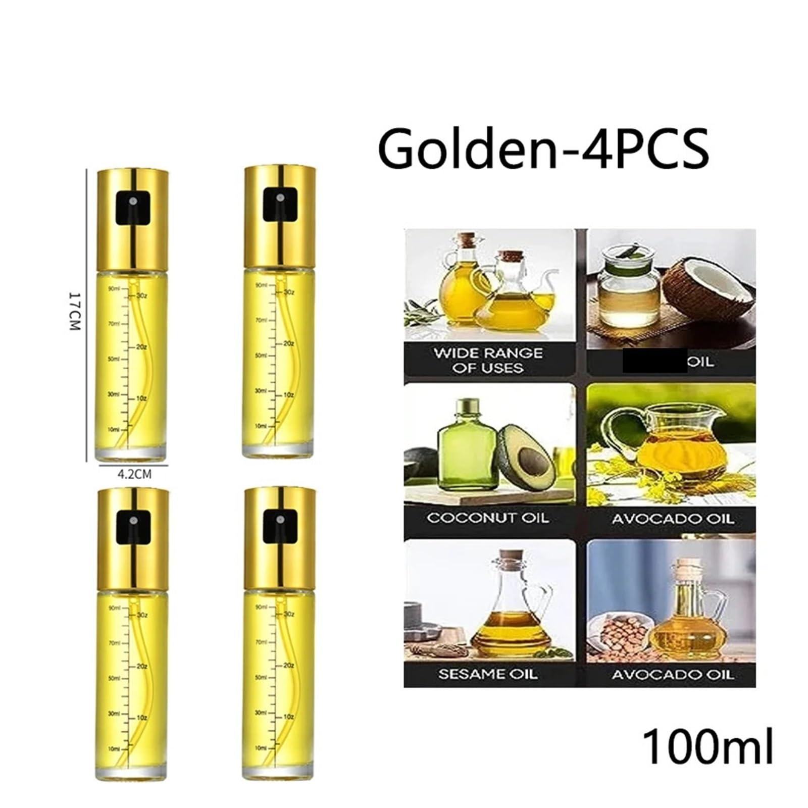Spruzzino Olio, Spruzzatore Di Olio In Vetro Per Cucinare Spray Mister Per Insalata, Barbecue, Cucina, Cottura, Bottiglia Aceto Vuota,per Friggitrice ad aria,Insalata