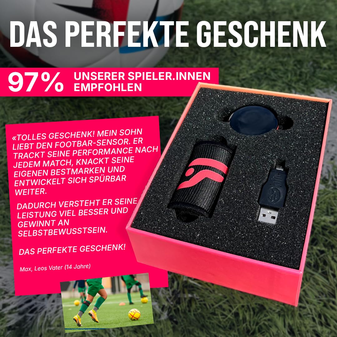 Footbar Meteor Aktivitätstracker für Fußball, Tracking und Bewertung der Fußballleistung und des Spielstils für iOS Android