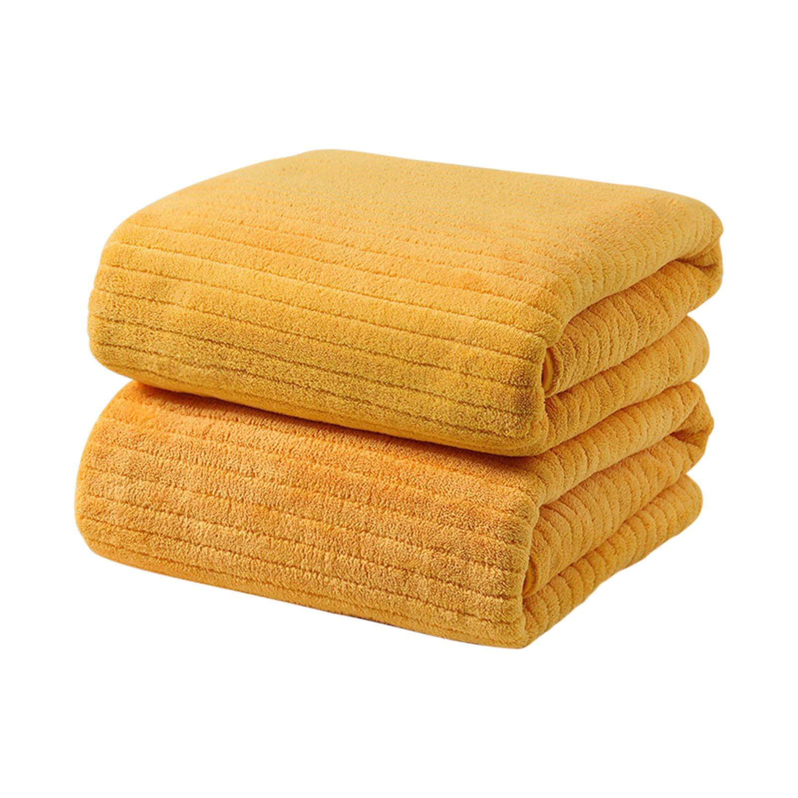 GenericLightning Deals of Today, Bath Towel, Large Bath Towels, Velvet Towel For Adult, Daily Use At Home Absorbent Dry Hair Towel That Does Not Hair Beach Towel Strip Patterned Bath Towel Quick Dry