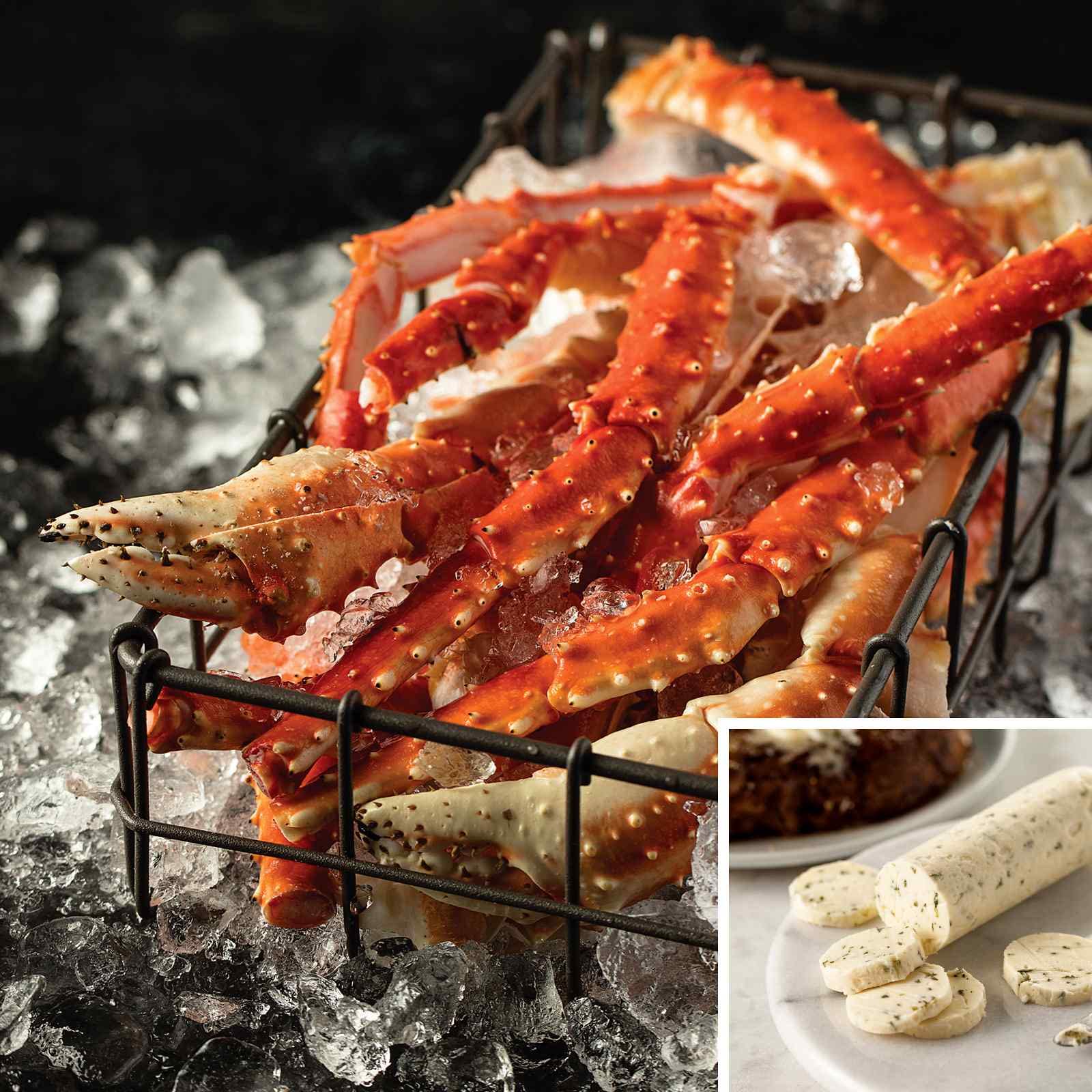 Buy Omaha Steaks King Crab Legs Combo (King Crab Legs and Butcher's Steak Butter) Online at