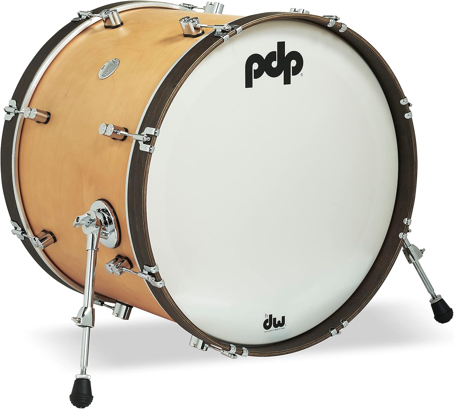 PDP Concept Classic Kick Drum, 16x22, Natural/Walnut Hoops