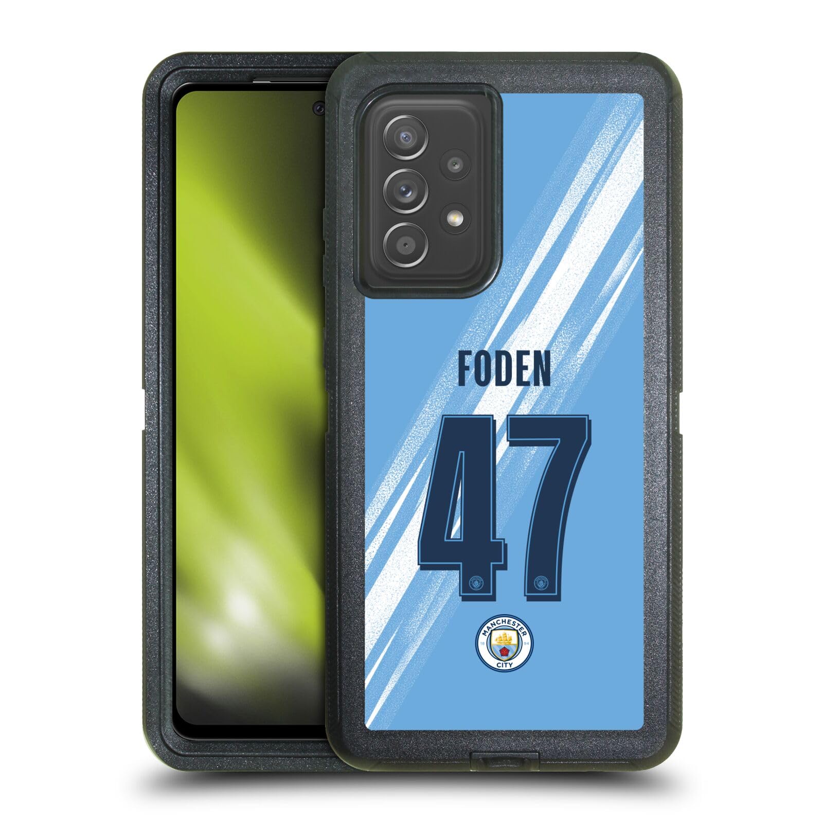 Head Case Designs Officially Licensed Manchester City Man City FC Phil Foden 2025/26 Players Home Kit Ultra-Armoured Shockproof Case [Military Grade] Compatible With Galaxy A52 / A52s / 5G (2021)