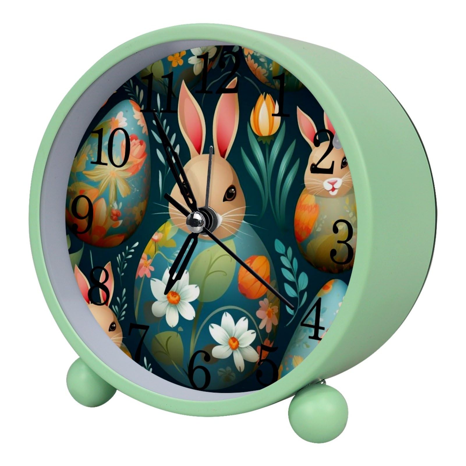 etoenbrc Battery Operated Clock Slient Plastic Table Clock Battery Operated Bedside Alarm Clock with Light for Bedroom Living Room(Color456)