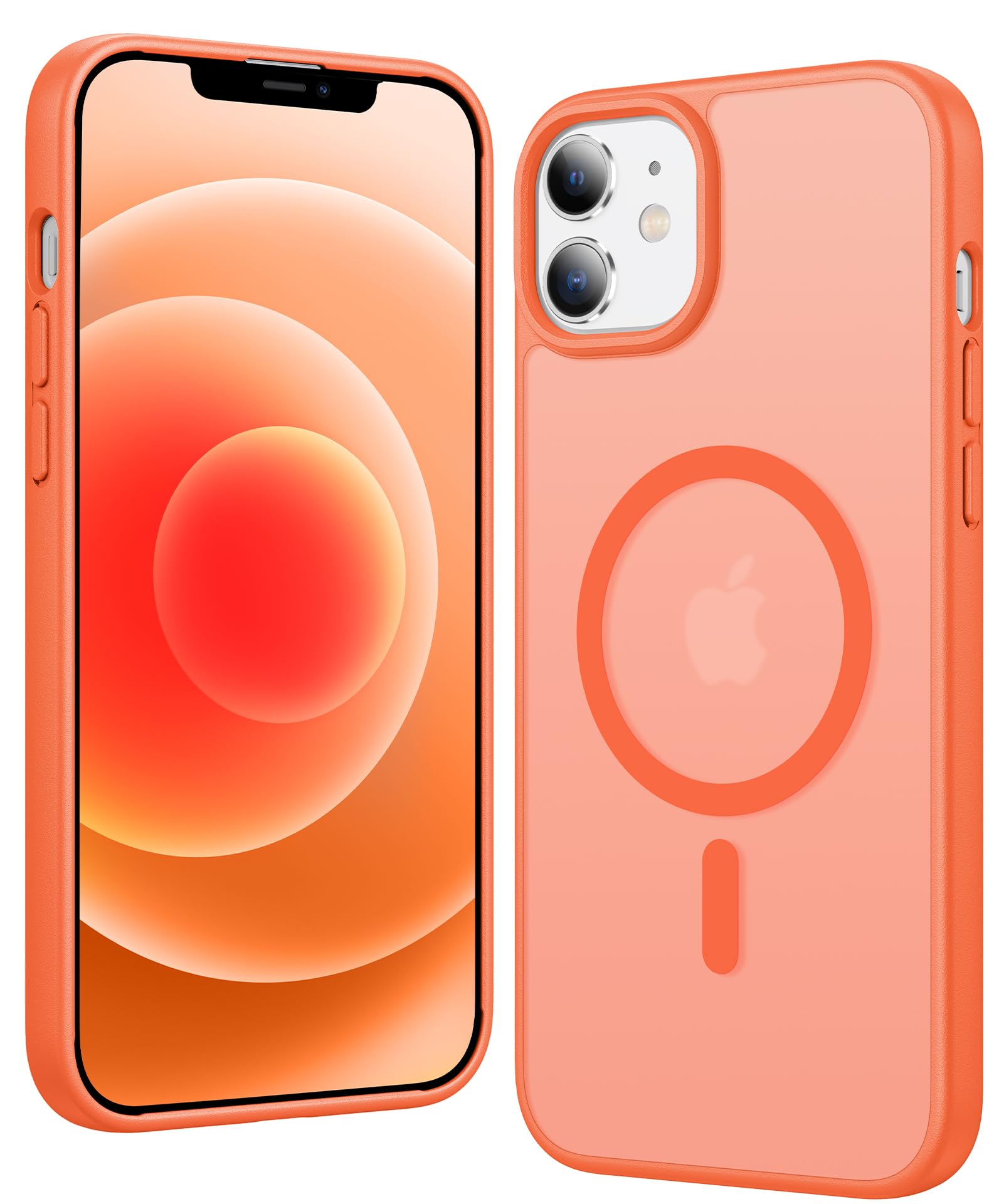 FNTCASE for iPhone 13 Mini/12 Mini Matte Case Compatible with Magsafe | Military Grade Drop Protection, Slim Magnetic Phone Cases, Shockproof Bumper, Translucent Cell Cover