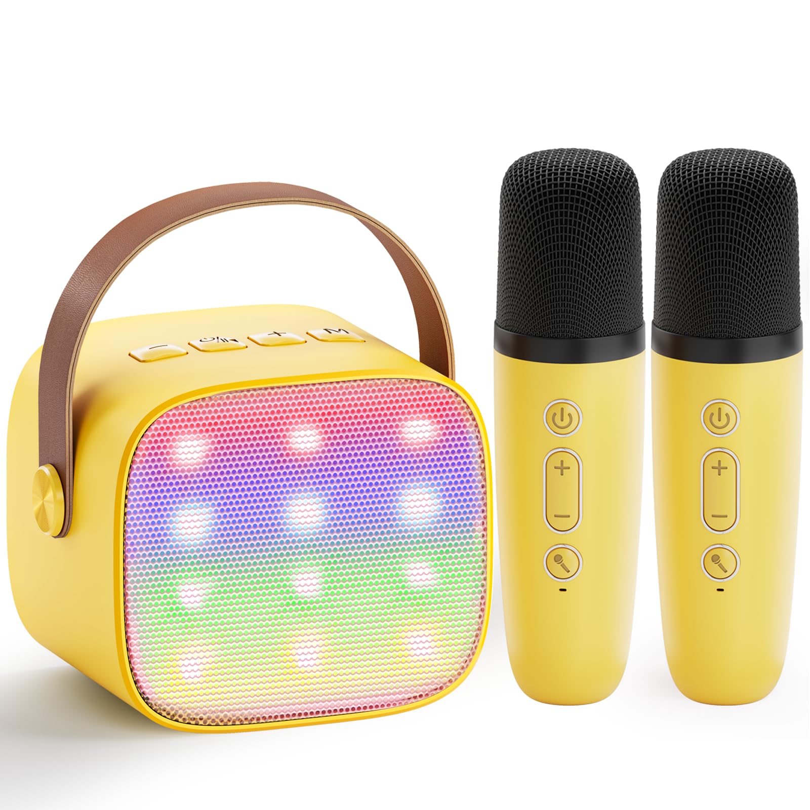 Karaoke Maschine Kinder mit 2 Mikrofonen: [Premiumversion] Mini Karaoke Maschine, Geschenk für Mädchen 3-12 Jahre, Karaoke Set Kinder,Tragbar Musikbox Spielzeug für Geburtstagsgeschenk Familie Party