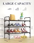 Kitsure Sac à chaussures pour placard, sac à chaussures robuste pour entrée, rangement de chaussures dans l'espace, petit organisateur de chaussures, 70.0 x 29.9 x 57.4 cm, noir