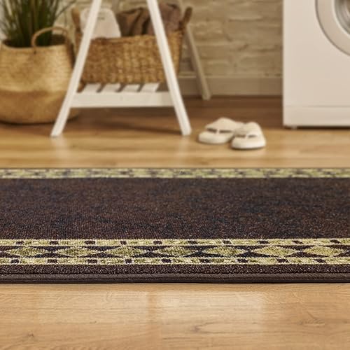 Miniatura 290 de Antep Rugs Alfombras modernas con bordes de 2 x 7 pies antideslizantes (antideslizante) de perfil bajo con parte trasera de goma para interiores
