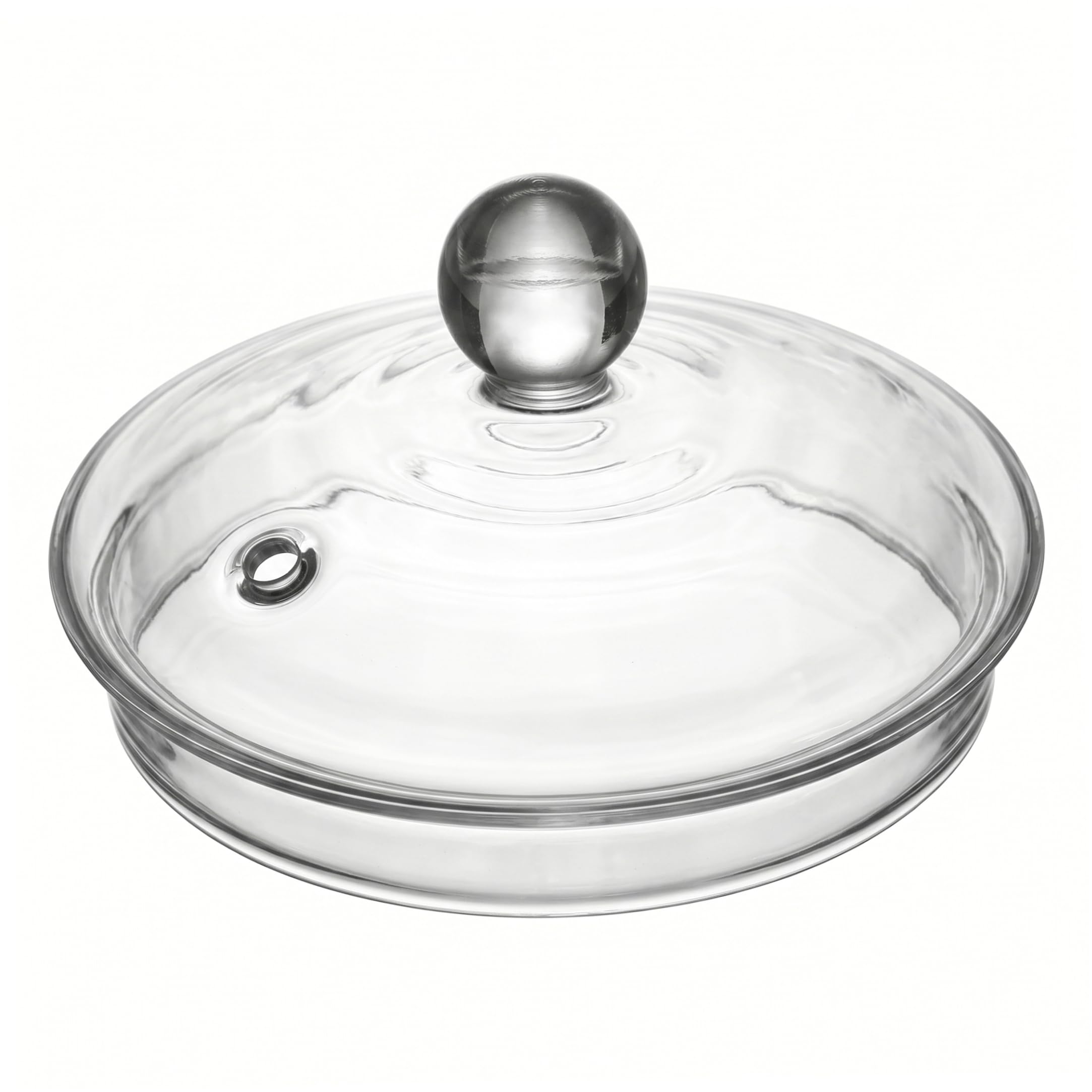 Monetais Glass Teapot Lid, Reusable Glass Tea Kettle Lid Replacement with Vent Hole, White