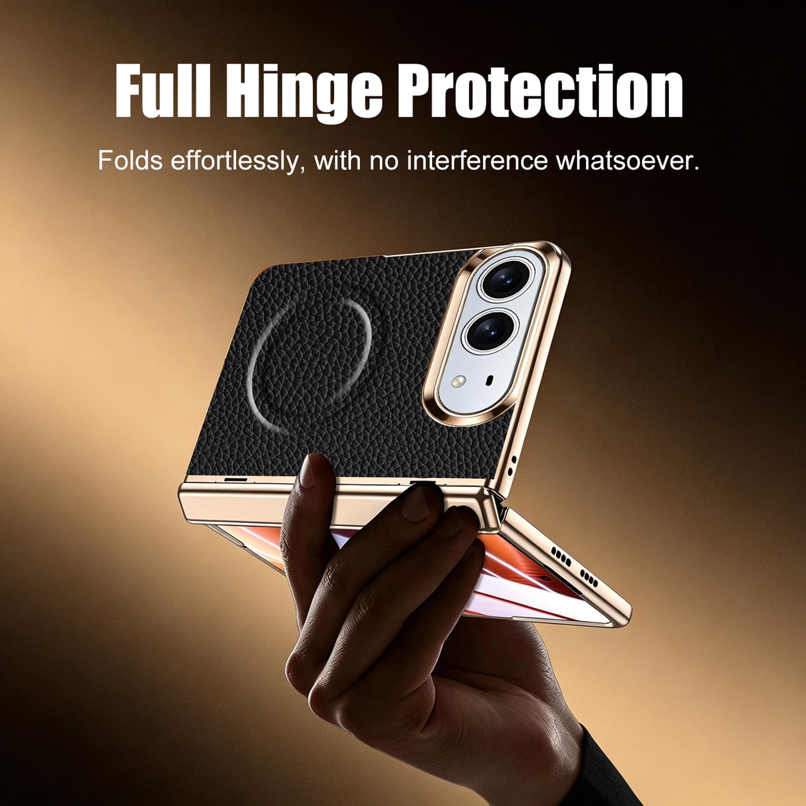 Magnétique Coque Pour iPhone Duo, Luxe Galvanisé Charnière Protection Écran