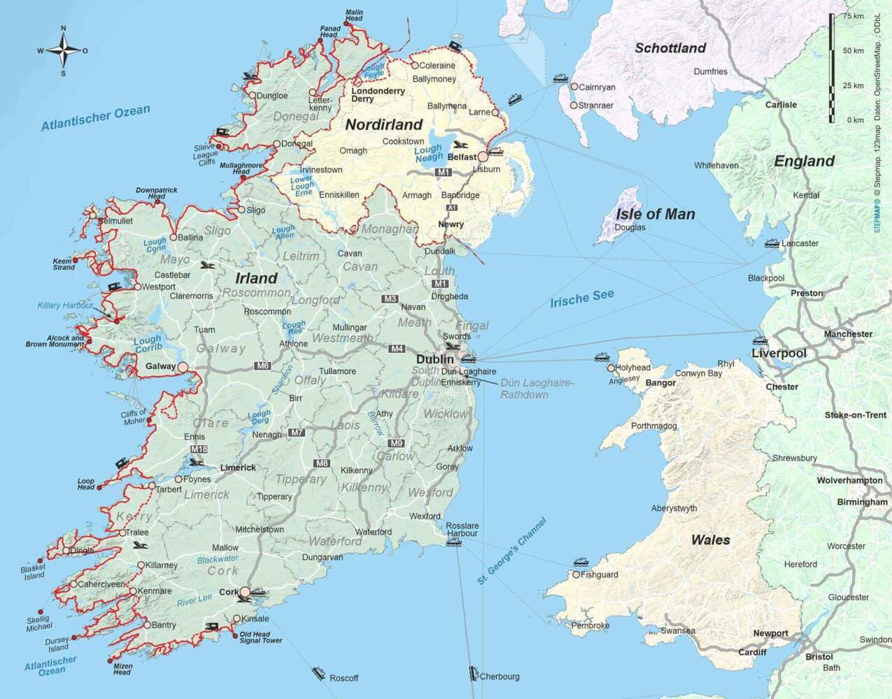 Irland: Wild Atlantic Way (Outdoor Routenführer, Band 297)