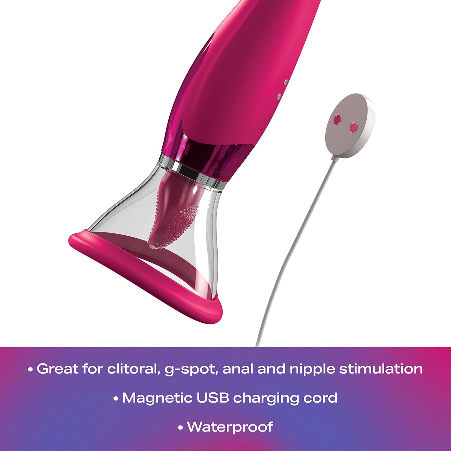 JIMMYJANE APEX Vibrator connected to magnetic USB charging cord