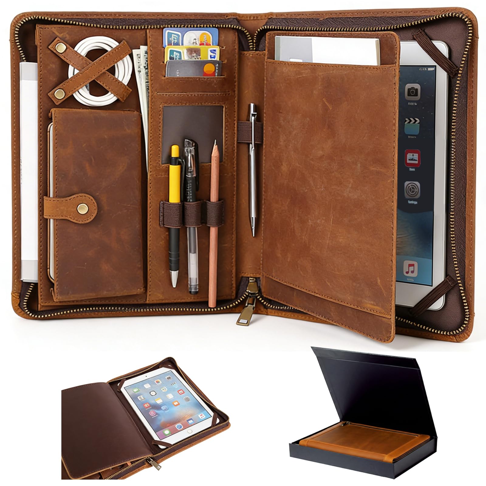 JILL SANDER ブラック レザー iPadケース 8510 Amazon.com: Leather Case for ipad Pro 11