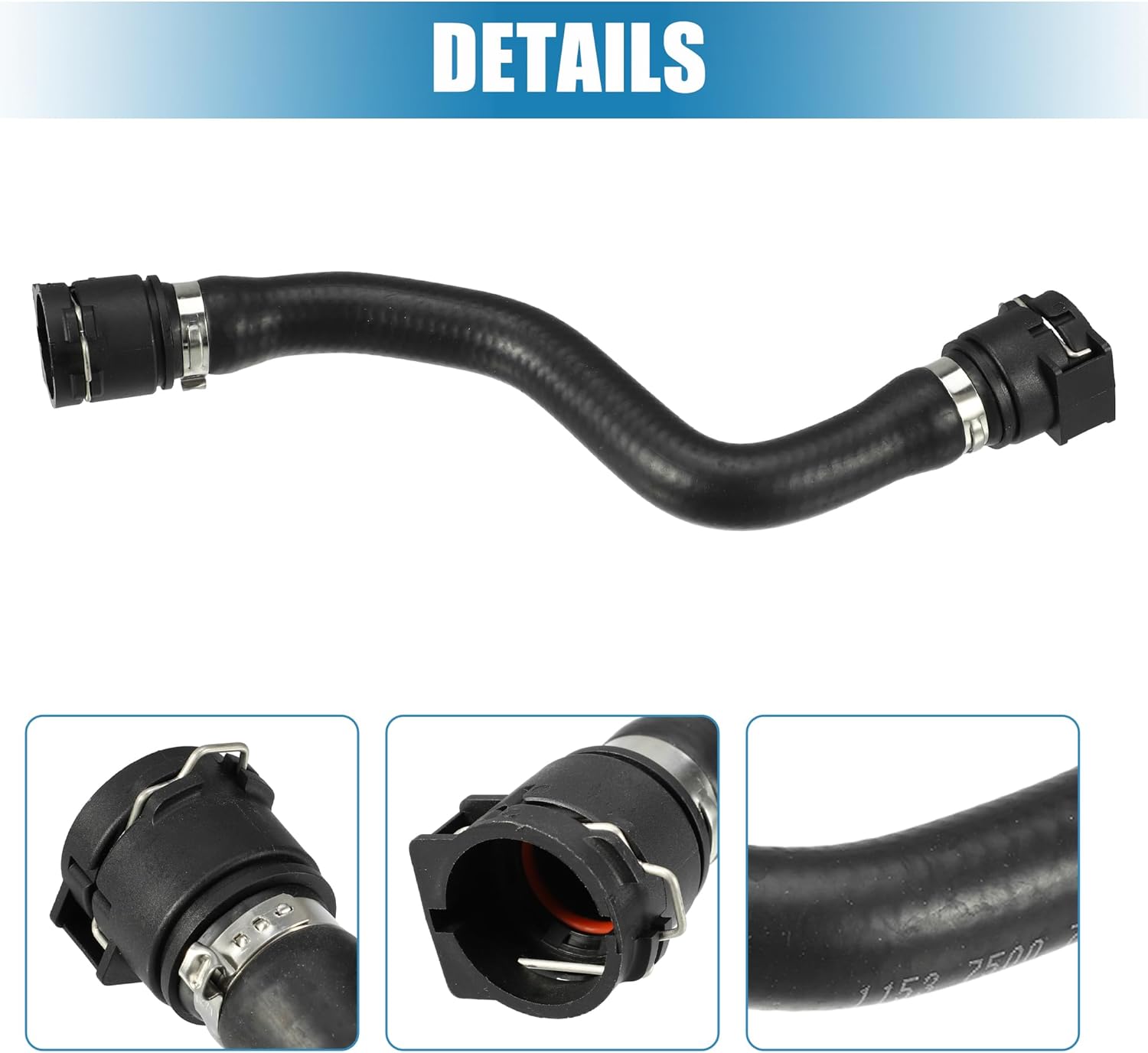 X AUTOHAUX Hose Additional Water Pump to Coolant Expansion Tank Heater Hose for BMW X5 2001-2006 3.0i 3.0L L6 - Gas No.11537500735