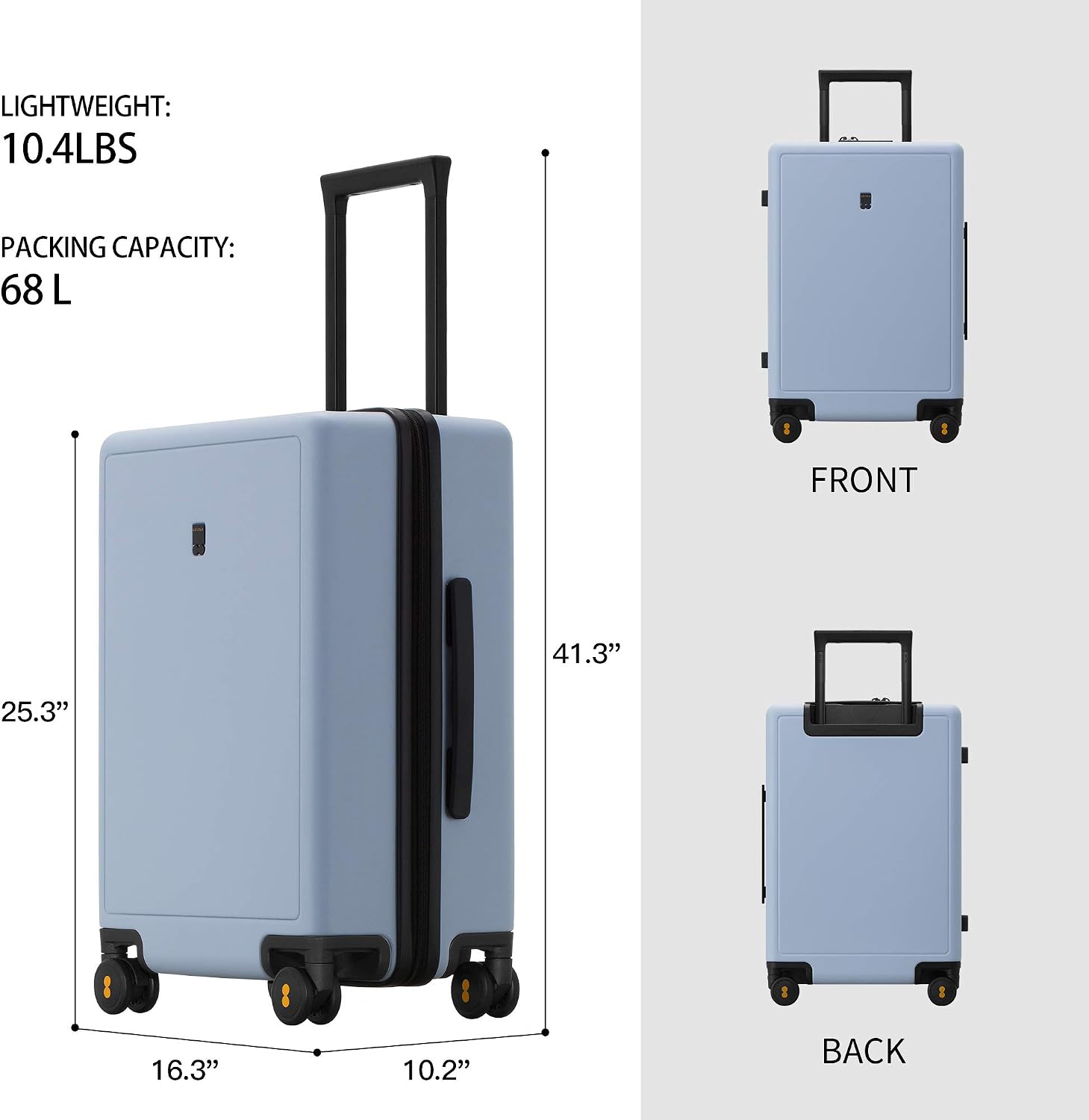 Checked Luggage Hand Trolley Suitcase 