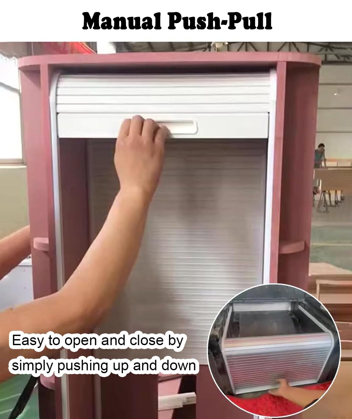 Portes pliantes Kit de porte à rideau durable avec rail, portes coulissantes à enroulement pour bureau/cuisine/buanderie, porte rétractable personnalisable en taille et couleur