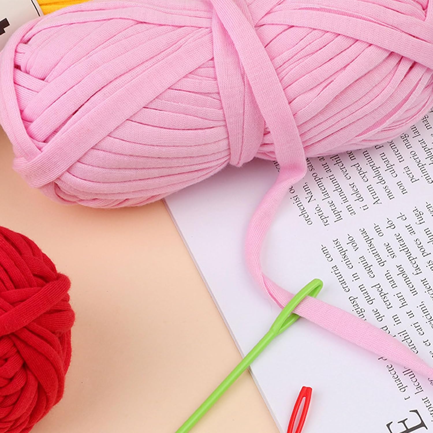 REDYY 20Pieces Crochet Yarns with Large Eye Knitting Needle,Bent Tip Needle,Knitting Marker Crocheting Knitting Crochet Thread