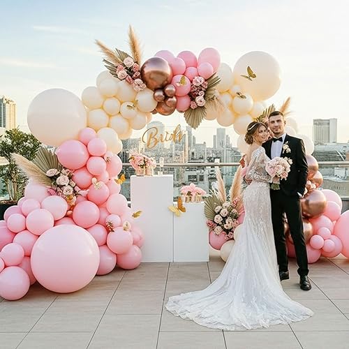 Miniatura 49 de Kit de guirnalda de globos blancos: 131 globos blancos con globos de luna y estrella, perfecto para decoraciones de baby shower de estrellas