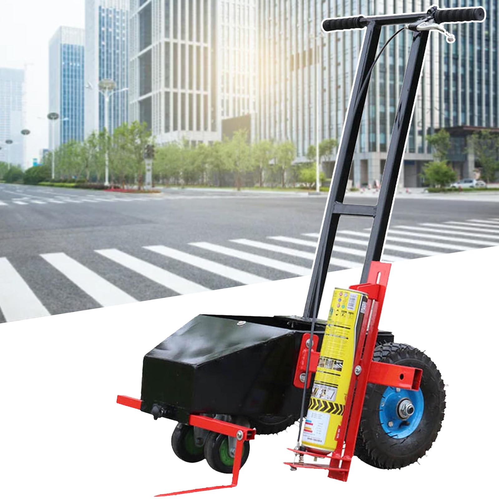 GLETSF Hand-Push Lane Marking Applicator, Wheel Transfer Line Marking Machine, Line Marker Spray Paint Line For Driveway, Asphalt Or Concrete,