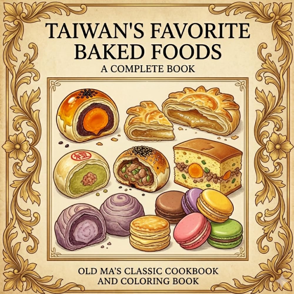 Taiwan's Favorite Baked Foods - A Complete Book (Old Ma's Classic Cookbook and Coloring Book)
