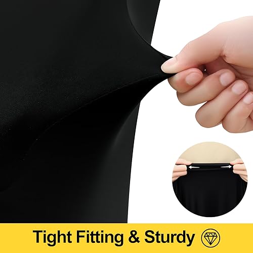 Miniatura 3 de Smiry Mantel de elastano, mantel elástico ajustable para mesas rectangulares de 6 pies, impermeable, lavable, para exteriores, bodas, banquetes y