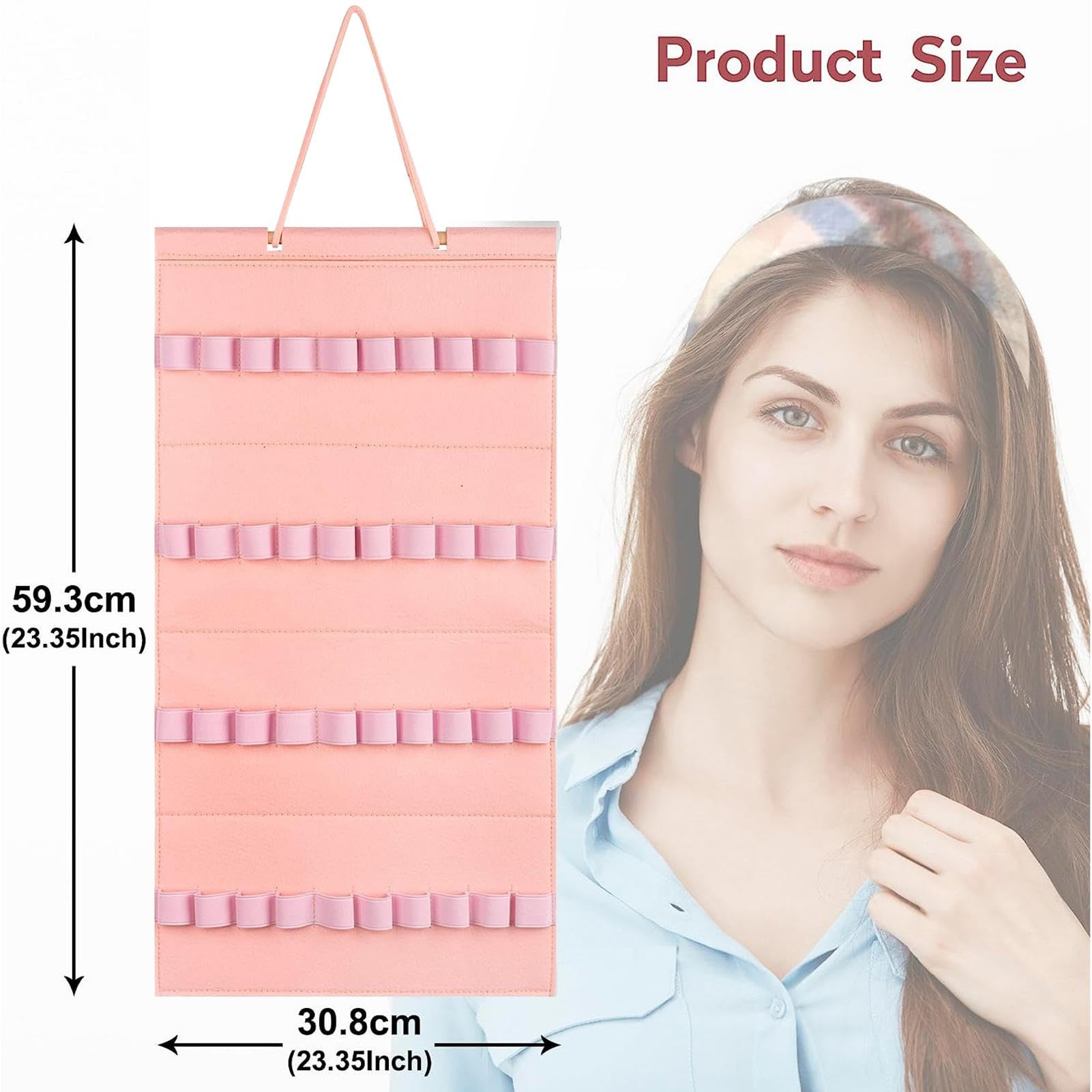 SMUK Organizer Da Parete Per Fasce E Fermagli Per Capelli - Porta Accessori In Feltro Da Appendere