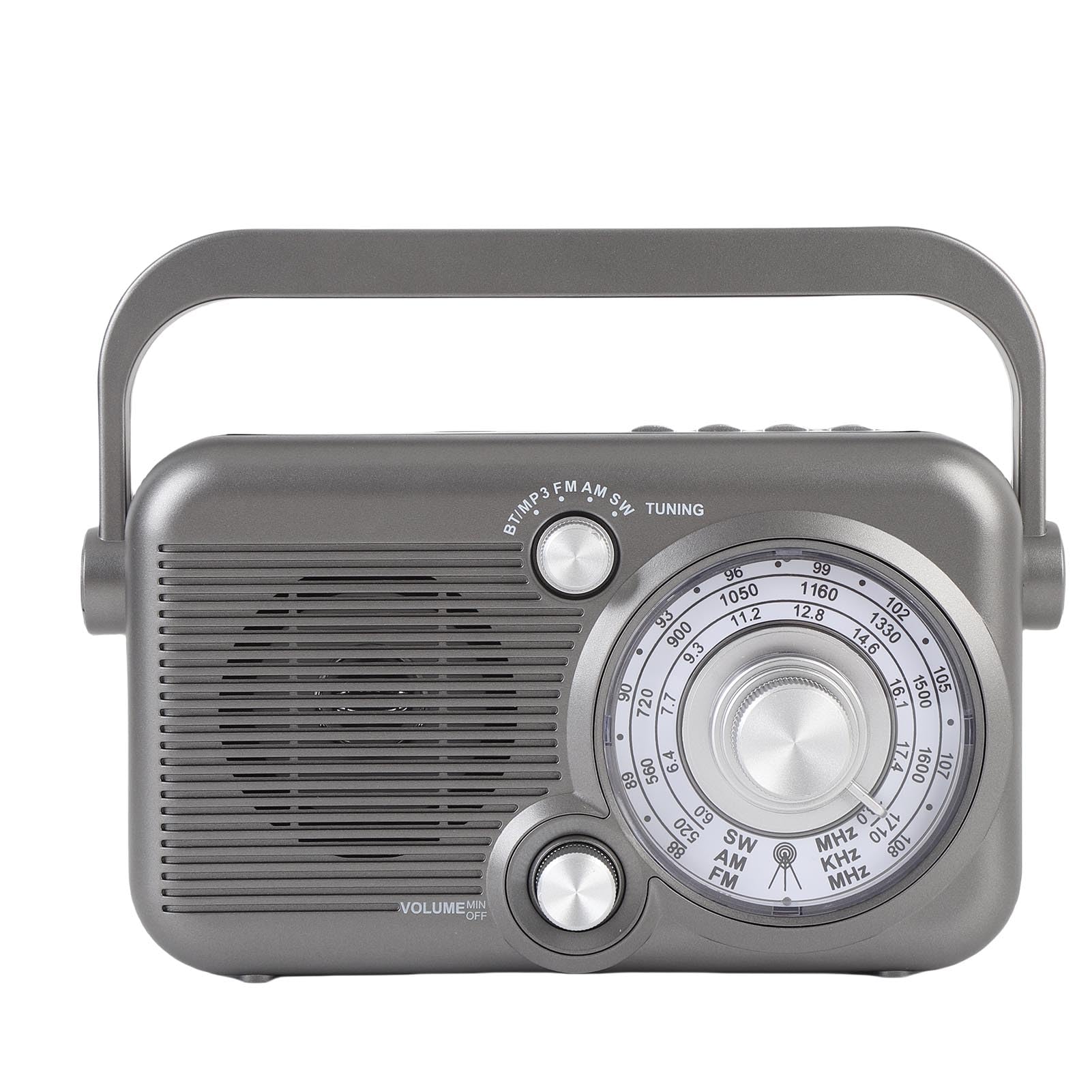 Retro AM FM SW Radio with Bluetooth 5.3, U Disk Playback, 1200mAh Battery, Portable Multi Band Receiver for Home, Outdoor, Emergency, Gatherings, Activities