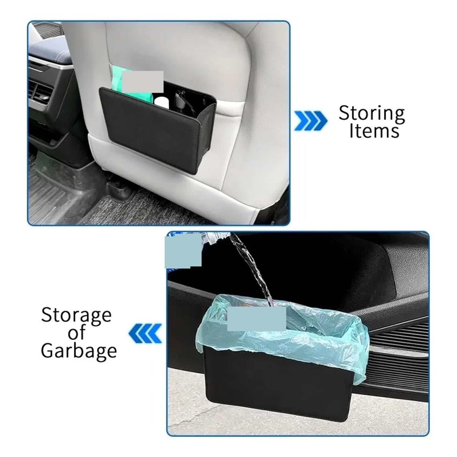 Poubelle De Voiture Poubelle Pliable pour Boîte Rangement Dossier Siège Produits D'intérieur Poubelles Véhicule