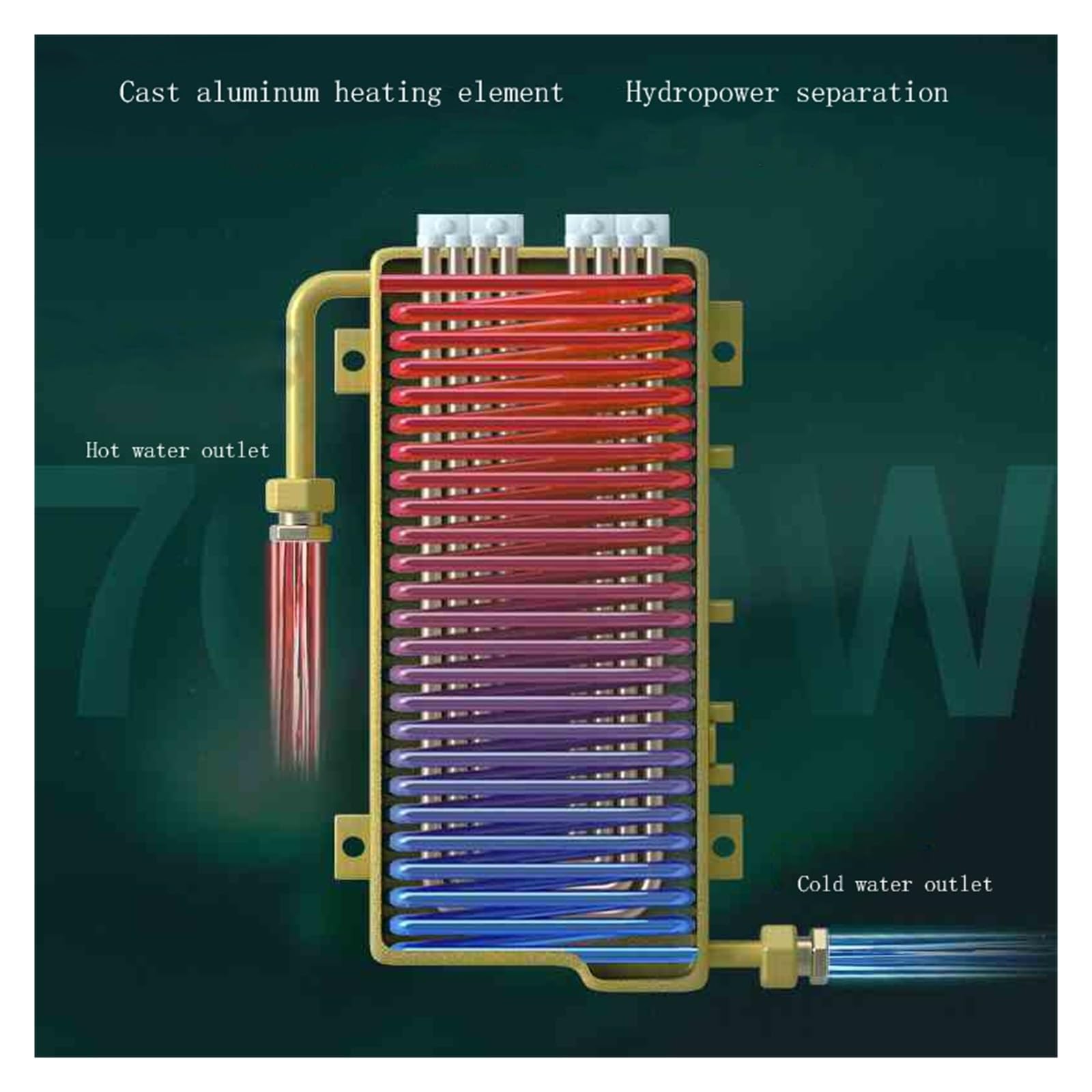 Calentador de Agua Electrico, Calentador De Agua Eléctrico Portátil De 8500W, Inducción Inteligente Instantánea, Sin Tanque, Cocina, Baño, Ducha, Mini Calentamiento Rápido(M3A6)
