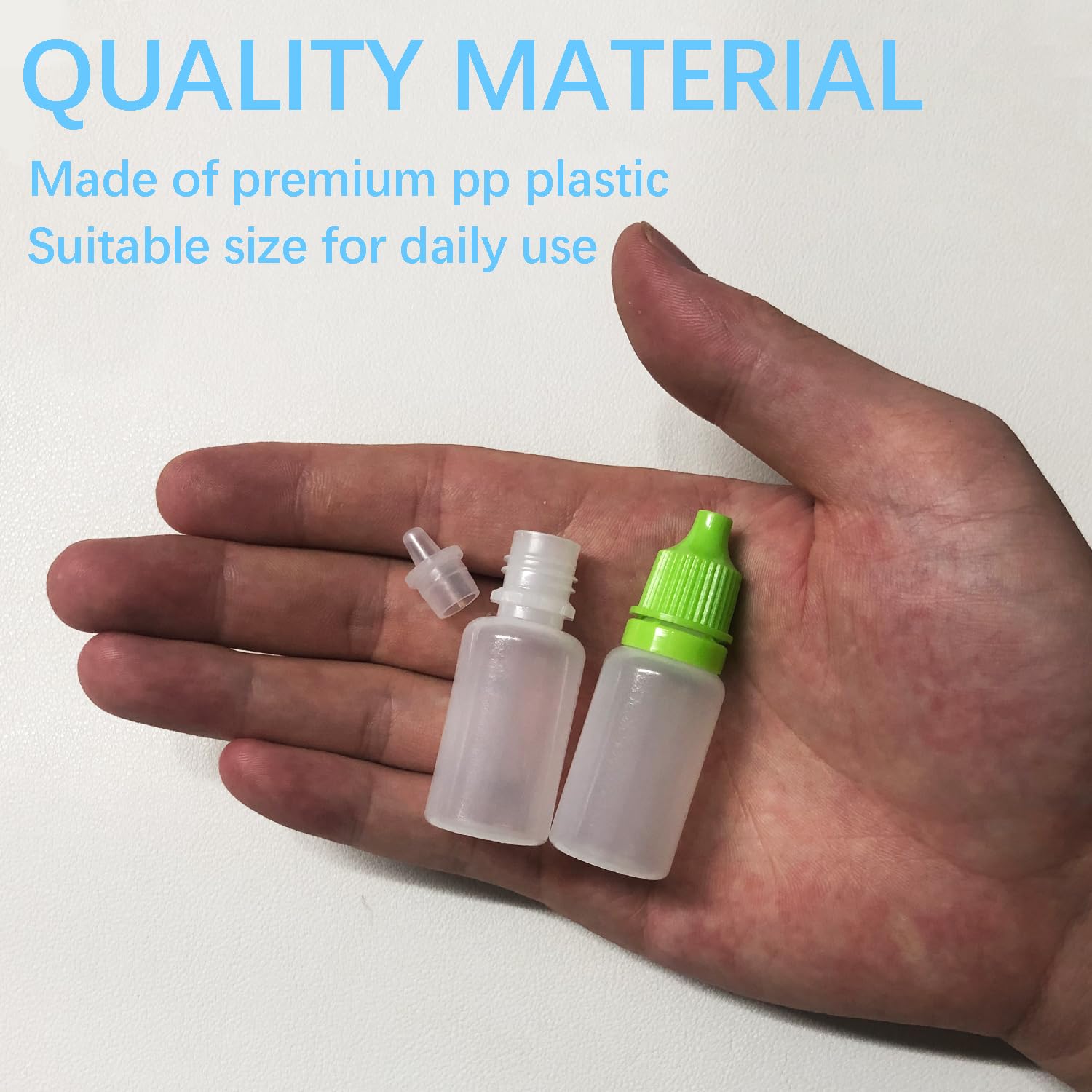 XIWENQUKU Lot de 2 flacons compte-gouttes vides en plastique de 15 ml